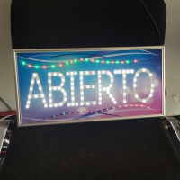 Letrero LED Abierto 45x22