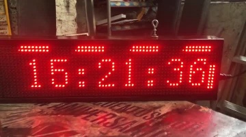 LED Programable 100x20 Rojo Reloj