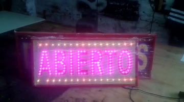Video Aviso LED - Abierto