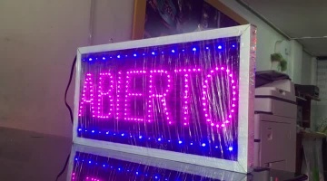Video Letrero LED Abierto - Doble Cara