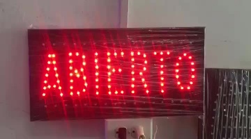 Aviso LED Abierto 40x20
