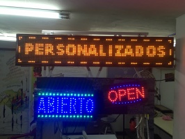 Avisos LED Programables Amarillo 100x20