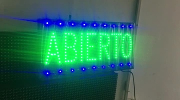Aviso LED Abierto - Verde