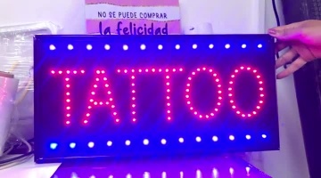 Letrero LED Tattoo