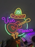 Letrro en LED Neon Flex - Viva Mexico