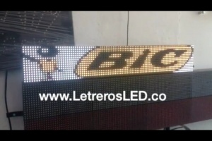 letrero led programable full color 96x16 BIC