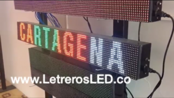 letrero led programable mono color 128x16 cartagena