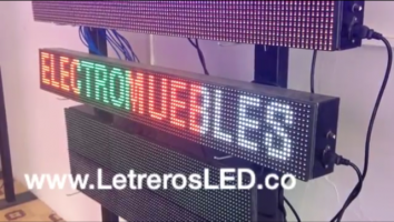 letrero led programable mono color 128x16 electromuebles