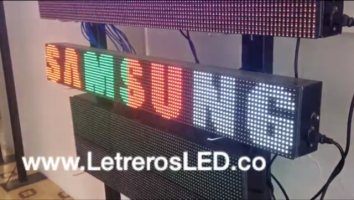 letrero led programable mono color 128x16 samsung