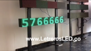 letrero led programable mono color 128x16 telefono