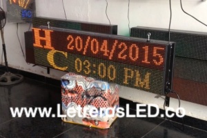 letrero led programable mono color 128x32 hotel catleya