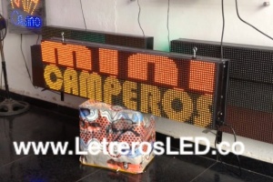 letrero led programable mono color 128x32 mini camperos