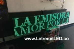 letrero led programable mono color 160x32 verde