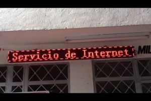 letrero led programable mono color 192x16 cafe internet