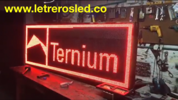 letrero led programable mono color 192x64 ternium