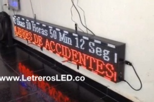 letrero led programable mono color 224x32 informadores prodeco