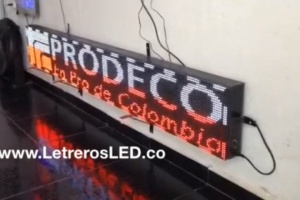 letrero led programable mono color 224x32 prodeco