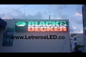 letrero led programable mono color 256x48 black decker