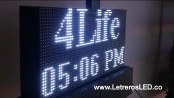 letrero led programable mono color 64x32 4life