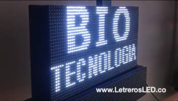 letrero led programable mono color 64x32 biotecnologia