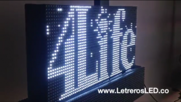 letrero led programable mono color 64x32 blanco 4life