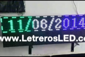 letrero led programable mono color 96x16 fecha