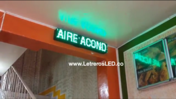 letrero led programable mono color 96x16 restaurante