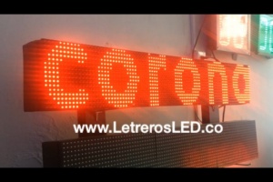 pasamensajes led programable mono color 96x16 corona