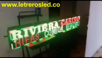 letrero led programable tri color 224x32 casino blackjack