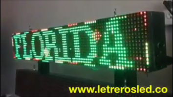 letrero led programable tri color 96x16 casino florida
