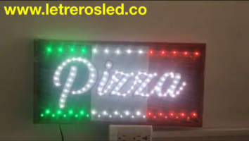 cuadro led pizza personalizado