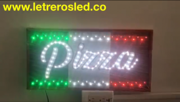 letrero led pizza personalizado publicidad