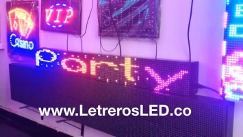 Letrero LED Multicolor 128x16. Outdoor. Aviso LED Programable