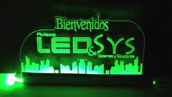 Letrero en Acrilico con Luz LED. LetrerosLEd.co