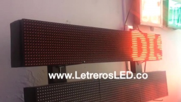 Pasamensajes LED Programable USB. 96x16. Tipo Exterior