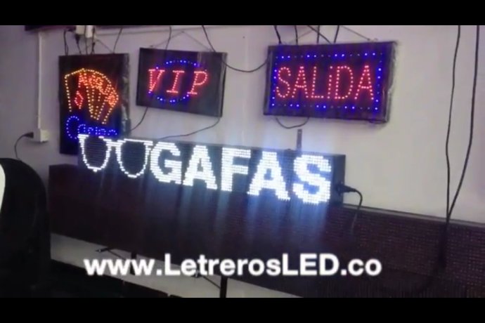 Aviso LED 128×16. Mono color Blanco. LED Para Exterior.