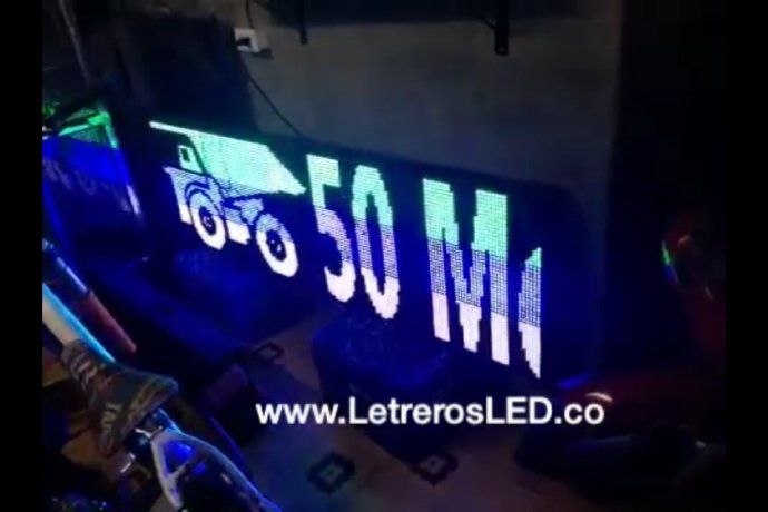 Letrero LED Programable USB y LAN. Tamaño 192×48. Tipo Exterior. Letrero LED Programable USB y LAN. Tamaño 192×48. Tipo Exterior.