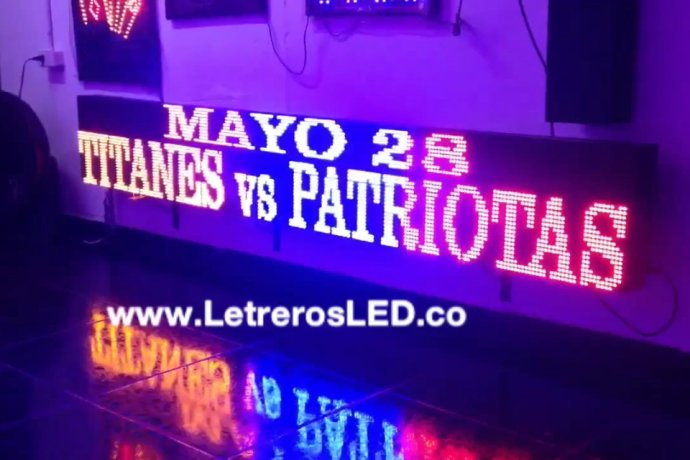 Pantalla LED 224×32 Mono-Color. Aviso LED. Bandera de Colombia. Publicidad Efectiva. Letreros LED Exterior. Pantalla LED 224×32 Mono-Color. Aviso LED. Bandera de Colombia. Publicidad Efectiva. Letreros LED Exterior.