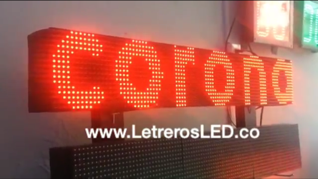 Pasamensajes LED Programable USB. 96×16 Color Rojo. Tipo Exterior.