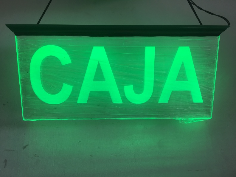 Aviso Acrilico Grabado. Iluminacion en LED. Señalizacion.