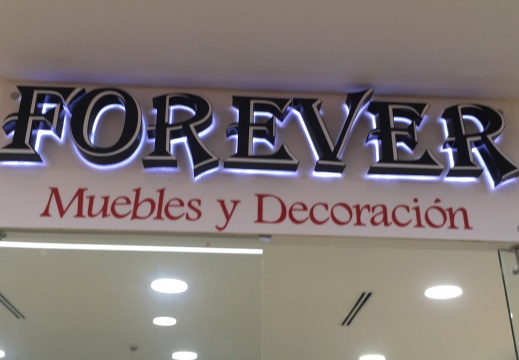 Letrero en Acrilico - Muebles Forever