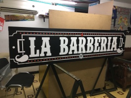 Letrero Acrilico - Efectos LED - La Barberia