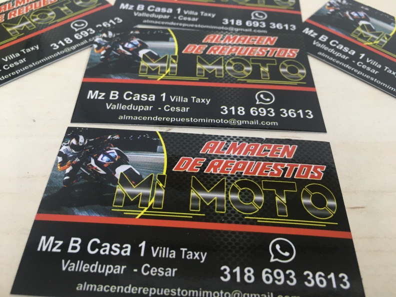 Diseño Tarjetas de Presentación – Mi Moto