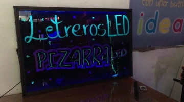 Pizarra LED con Marcador Fluorescente