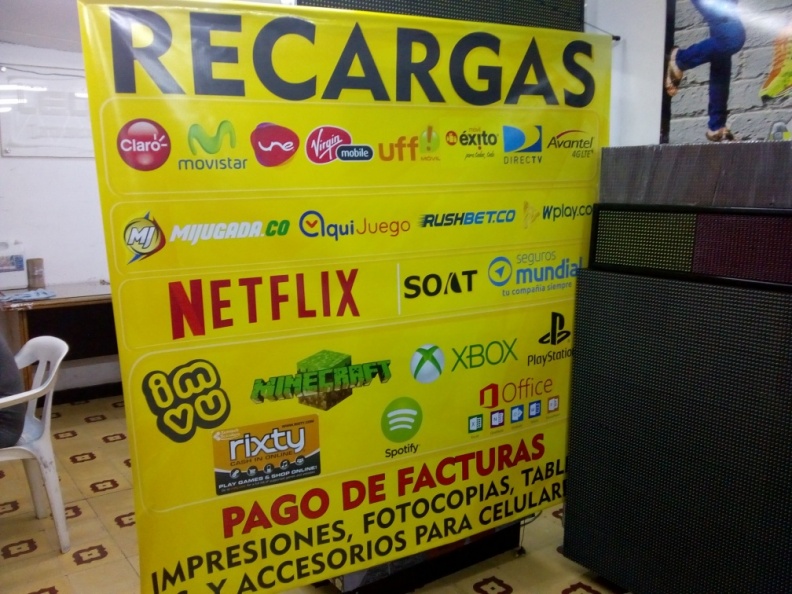 Pendon logos recargas y pago facturas.