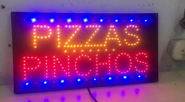 Cuadro en LED - Pizzas y Pinchos