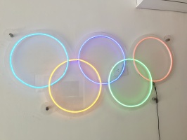 Aros Olimpicos en Neon