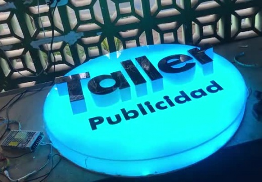 Aviso Acrilico Redondo - El Taller Publicidad