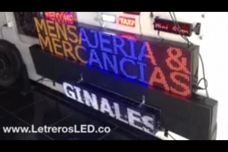 LetreroLED MONO-Color 160x32cm. Exterior, Alta Luminosidad. Excelente Publicidad.