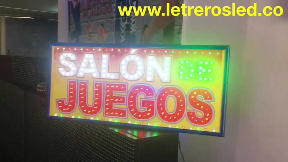 Aviso LED Personalizado – Salon de Juegos